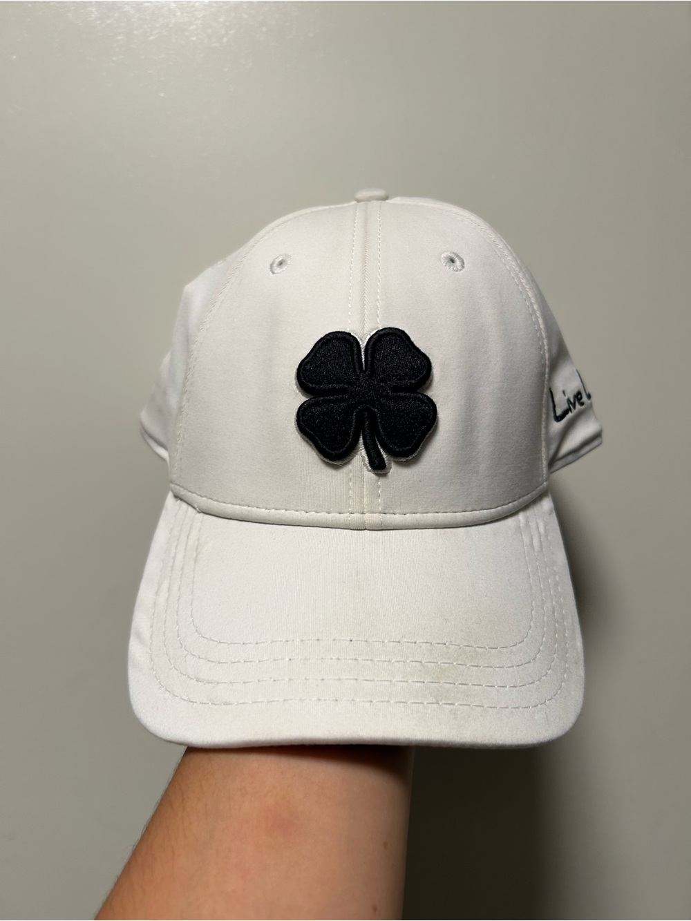 Black Clover White Premium Fitted Live Lucky Hat